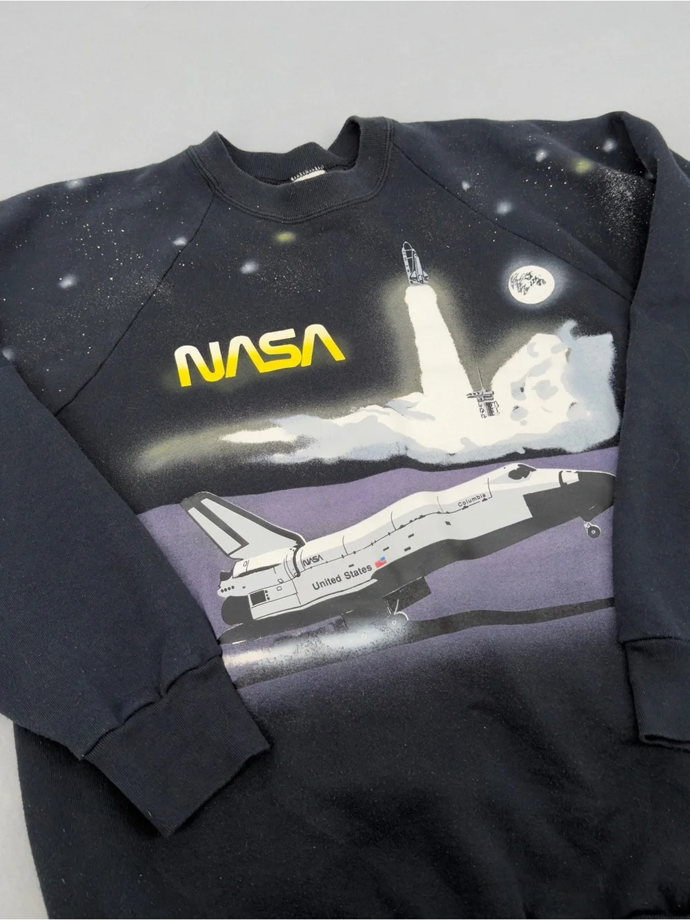 Vintage Fruit of the Loom NASA Printed Crewneck Sweater XL Mens Made in USA